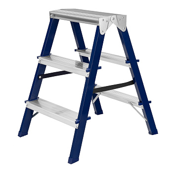 Стремянка двусторонняя, комбинированная "Сибртех" 3 ступени 97933