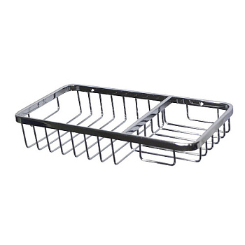 Мыльница двухсекц. решетка/нерж.хром./ 1221