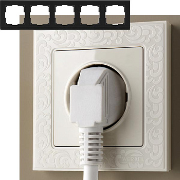 Рамка 5п WL05-Frame-05 Flock Слоновая кость WERKEL