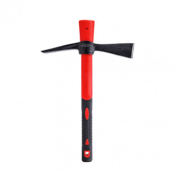 Кирка "DERZHI" мини двухплоскостная кованая с фибергласовой рукояткой 500г 121826