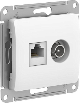 GSL000189 механизм ТВ + компьютерная RJ45 кат5e белый SE