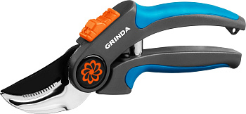 Плоскостной секатор GRINDA PROLine P-55 205мм двухкомпонентные рукоятки 423455