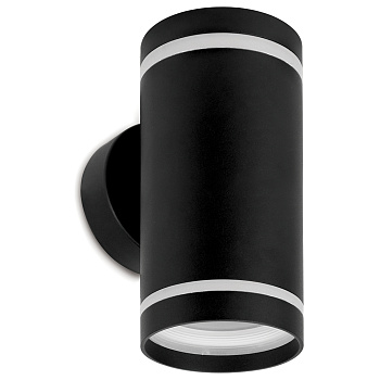 DH1002 230V без лампы 2*GX53, 120*85*204 черный (на стену вверх/вниз) (20)