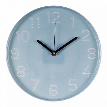 2520-005 (10) Часы настенные d=25см, корпус голубой Классика