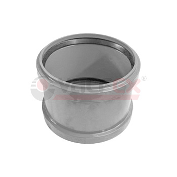 Муфта двухраструбная 110 мм вн. канализация (60) VALFEX (соединительная, с перегородкой)