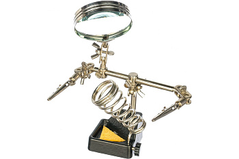 Держатель "Третья рука" с лупой х2,5 REXANT 12-0252