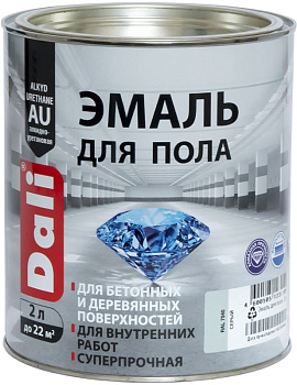 Эмаль для пола  DALI серая  2л 12311
