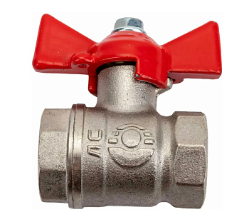 Кран шар. бабочка 3/4" ВН/ВН НИКЕЛ. OPTIMA VALFEX 11Б27фт1М (96/24) (VF.217.NLB1.034)