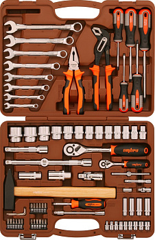 Набор инструмента универсальный 1/4" 1/2" DR 77 предметов 055436 (OMT77S)