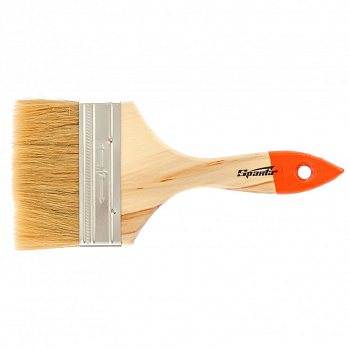 Кисть плоская "Sparta" Slimline 4" (100мм), натуральная щетина, деревянная ручка 824455