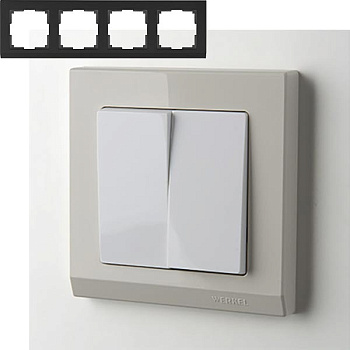 Рамка 4п WL04-Frame-04 Ivory Stark Слоновая Кость WERKEL