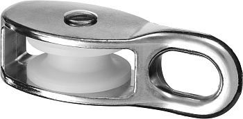 Блок одинарный 25мм нейлоновым роликом