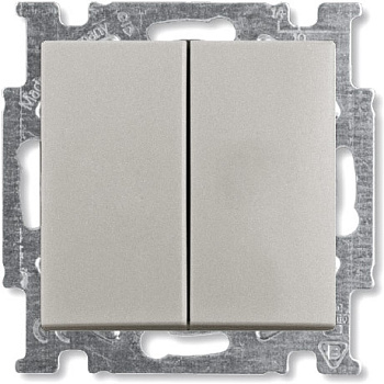 ABB BJB Basic 55 Выключатель 2-клавишный шампань 1012-0-2167