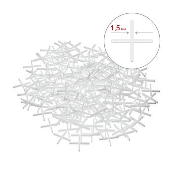 Крестики ЗУБР 1,5мм (200шт/уп) 33811-1.5*