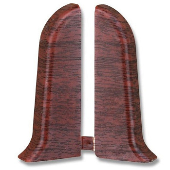 Торцевые (пара) для плинтуса К55 "Идеал Комфорт" 346 / Махагон