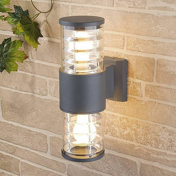 Светильник уличный DH0802 230V без лампы 2*Е27 серый Обои