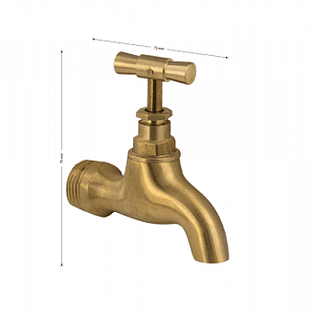 MAK - Кран латунный 1/2 манжетный для бочки