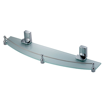 Полка стеклянная Leine К-5024(5044),(блистер), хром