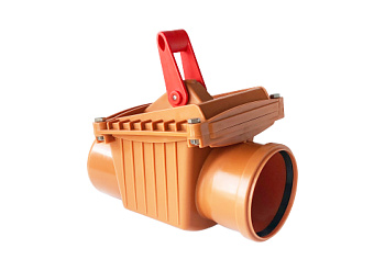 Клапан обратный 110 мм РЫЖИЙ нар.канализ.(2) VALFEX