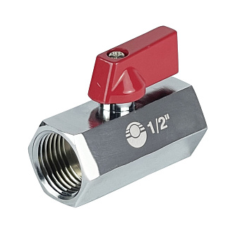 Кран шар. MINI VALFEX ВР1/2"хВР1/2" НИКЕЛ. (200/40) (VF.330.NB.012)