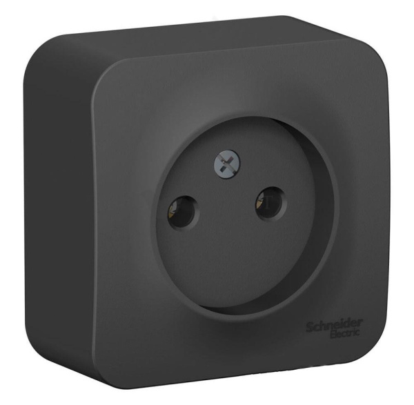 Розетка ОП 16А без з/к Антрацит BLANCA 000116