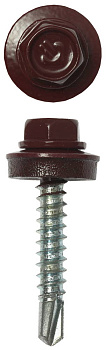 Саморез кровельный по дереву 4,8х28 RAL 3005 (250шт)