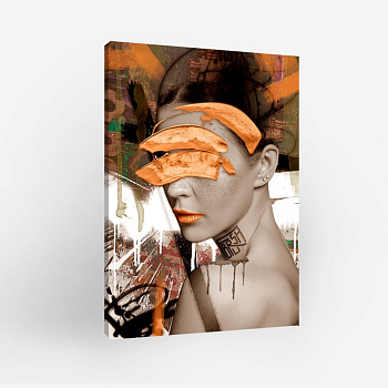 Картина XXL Девушка гранж 190х140