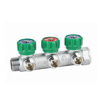 Коллектор рег. 3/4"х3 вых. 1/2 GAPPO G1001.03 1