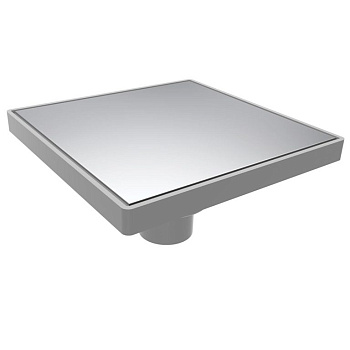 Трап сантехн. с решеткой нерж. 200*200 вертик. D50  5532