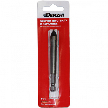 Сверло по стеклу и керамике Ø12мм DERZHI 8308-006