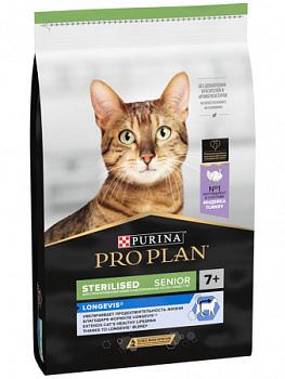 PRO PLAN Кошка Стерил 7+ Сениор Индейка 8х400г сухой корм 12372504 12554141