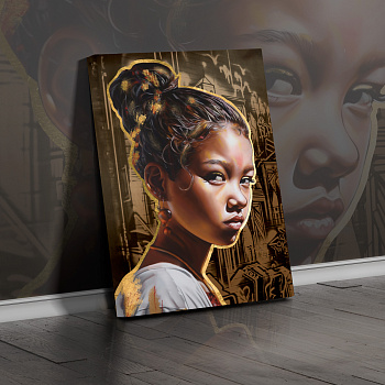 Картина Золотая девочка 50х70