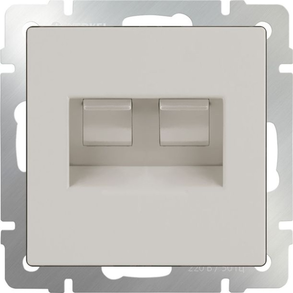 Розетка комп двойная WL03-2xRJ45 Ivory Слоновая кость WERKEL