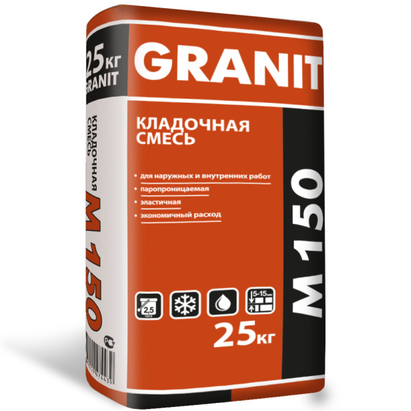 Кладочная смесь GRANIT М-150  25кг  50шт.