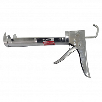 Пистолет для герметика DERZHI полуоткрытый, хромированный 310мл 388640