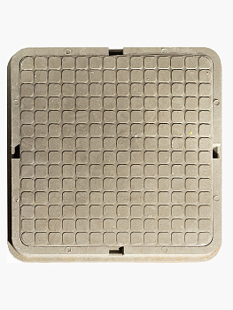 Люк большой квадратный 650х650мм Серый (30кН)