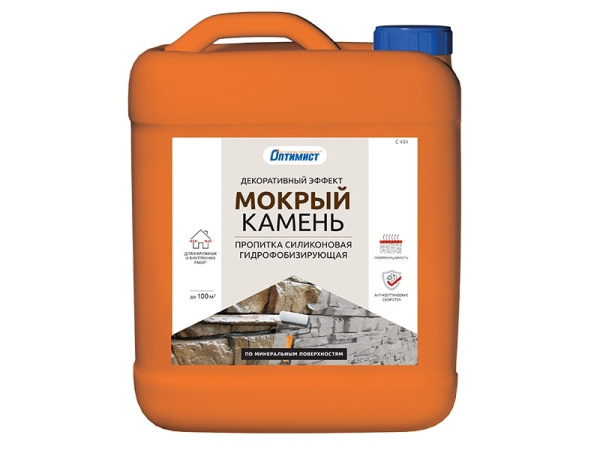 Пропитка для камня силикон.Эффект мокрого камня 1л