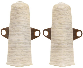 Дуб латте / Угол наружный для плинтуса 85мм "Идеал Деконика"