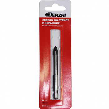 Сверло по стеклу и керамике Ø8мм DERZHI 8308-004