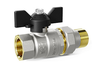 Кран шар. бабочка 1" ВН/НР американка LD Pride (LD 47.306.25)
