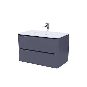 Тумба с умывальником, подвесная, 80 см, темно-серый, Edifice, IDDIS, EDI80D0i95K умывальник 010