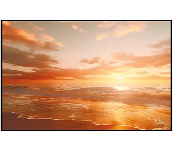 8271042 Картина  Victoria Stenova  SUNSET /70*100 холст,черная рама