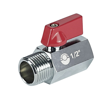 Кран шар. MINI VALFEX ВР3/8"хНР3/8" НИКЕЛ. (300/60) (VF.331.NB.038)