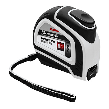 Рулетка "Matrix Autostop" 8м х 25мм автоматическая фиксация 32553