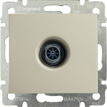 Механизм розетки TV звезда 1,5дБ VALENA сл. кость Legrand 774329 Франция