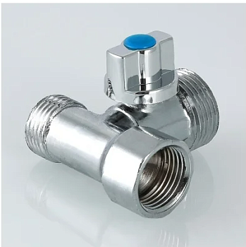 Кран шар. для подкл. с/т приборов 1/2"x3/4"x1/2" правый (100/1) К