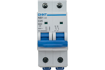Автоматич. выкл. NB1-63 2P 25A 6кА CHINT 179661