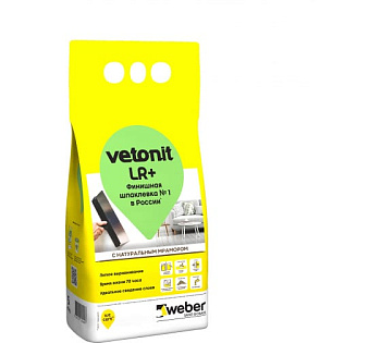 Шпаклевка weber.vetonit LR + финишная белая 5 кг (108шт)