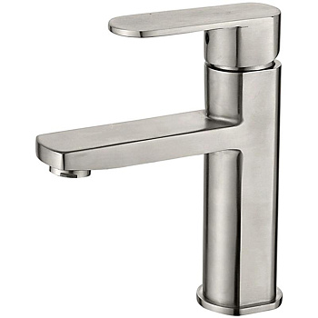 L71016  Смеситель для умывальника с гайкой,  шаровый (нерж)