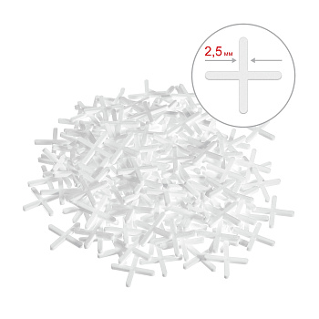 Крестики ЗУБР 2,5мм (150шт/уп) 33811-2.5*